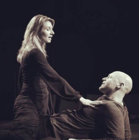 Judith Stoll's son, Corey Stoll, and daughter-in-law, Nadia Bowers during their stage performance.